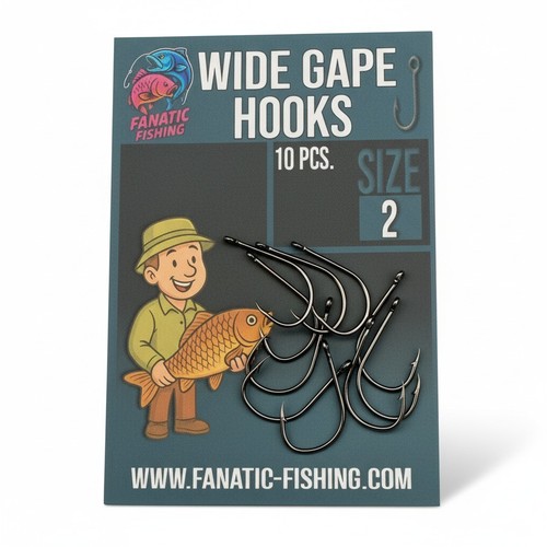 Wide gape haken größe - wide,